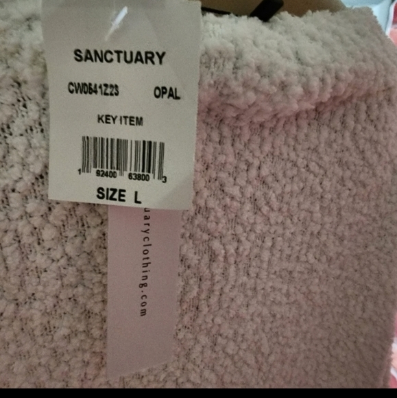 Sanctuary White Teddy Sweater Large NWT - Picture 5 of 5